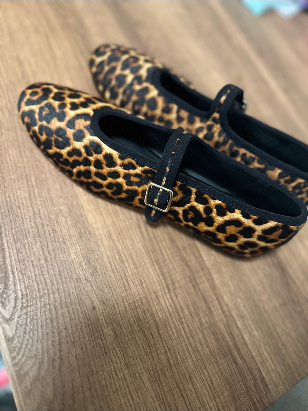 Steve Madden Leopard Print Mary Jane Flats - Brown/Black